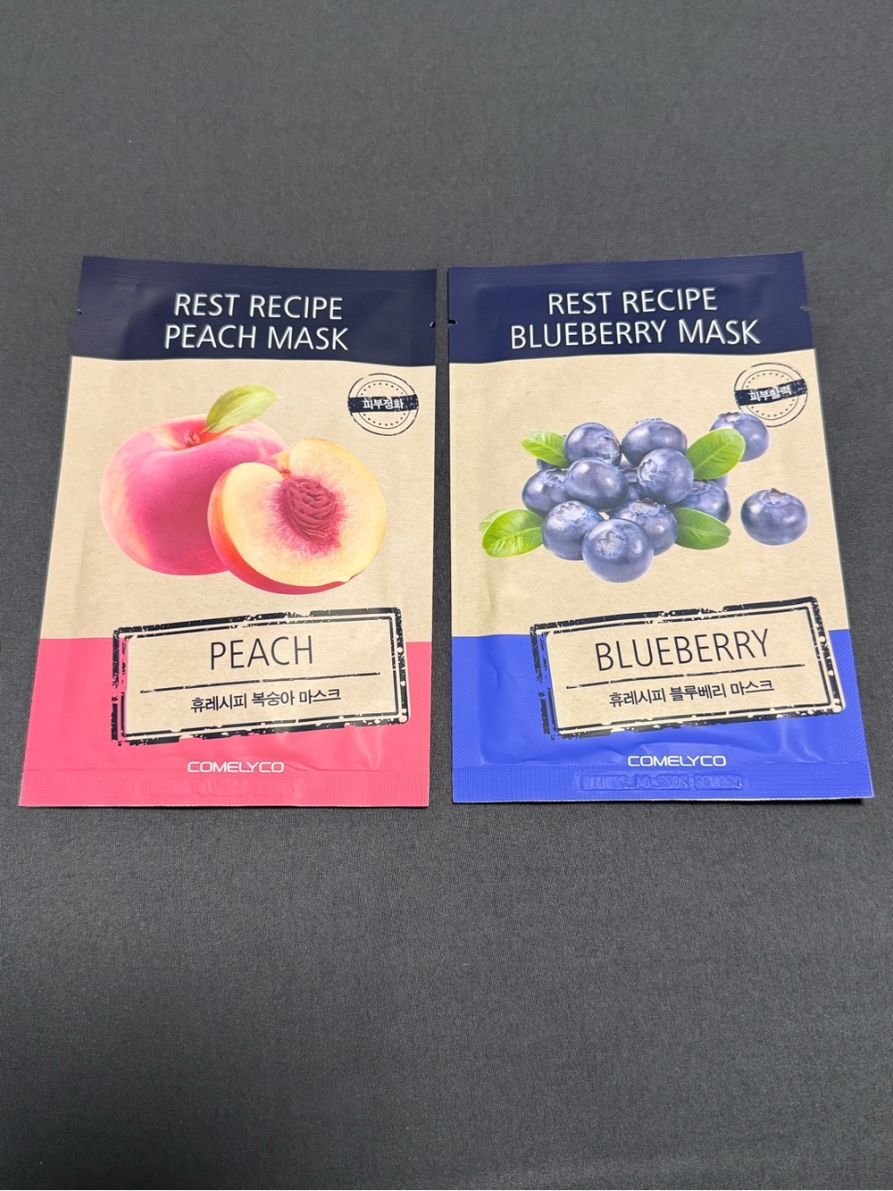 Rest Recipe Peach & Blueberry Face Mask Duo - Comelyco